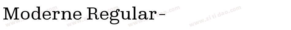 Moderne Regular字体转换
